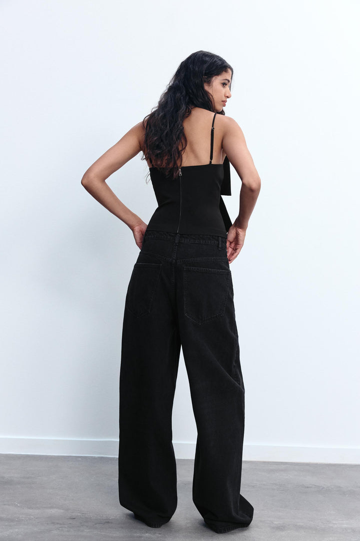 Indra - Shimmer Stylish Bow Top