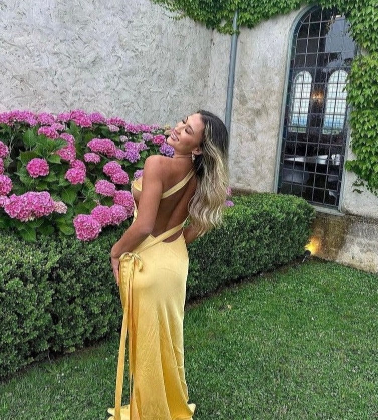 Paulina | Elegant Lace Up Off-Shoulder Dress