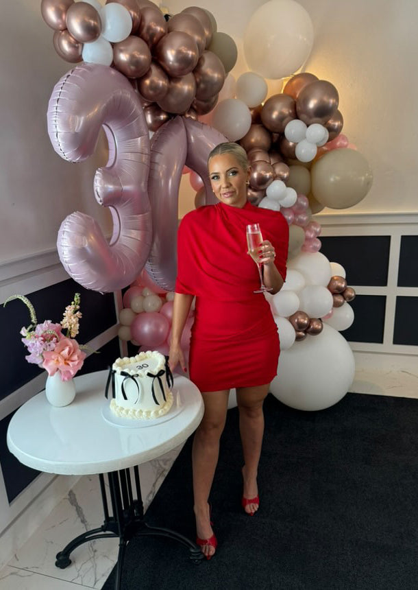 Kiri - Asymmetrical Pleated Mini Dress