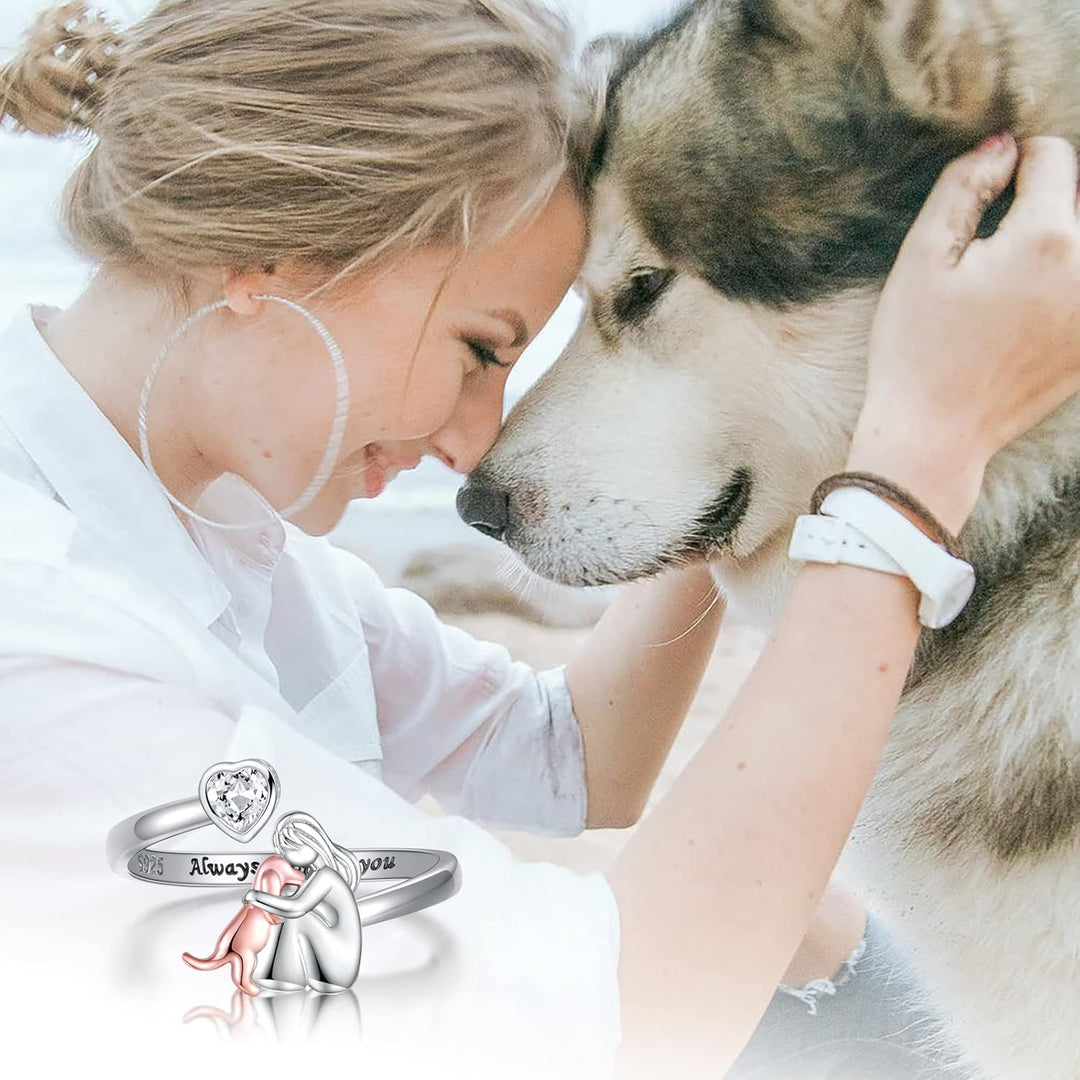 James & Claire | Dog Embrace Ring (Rose)