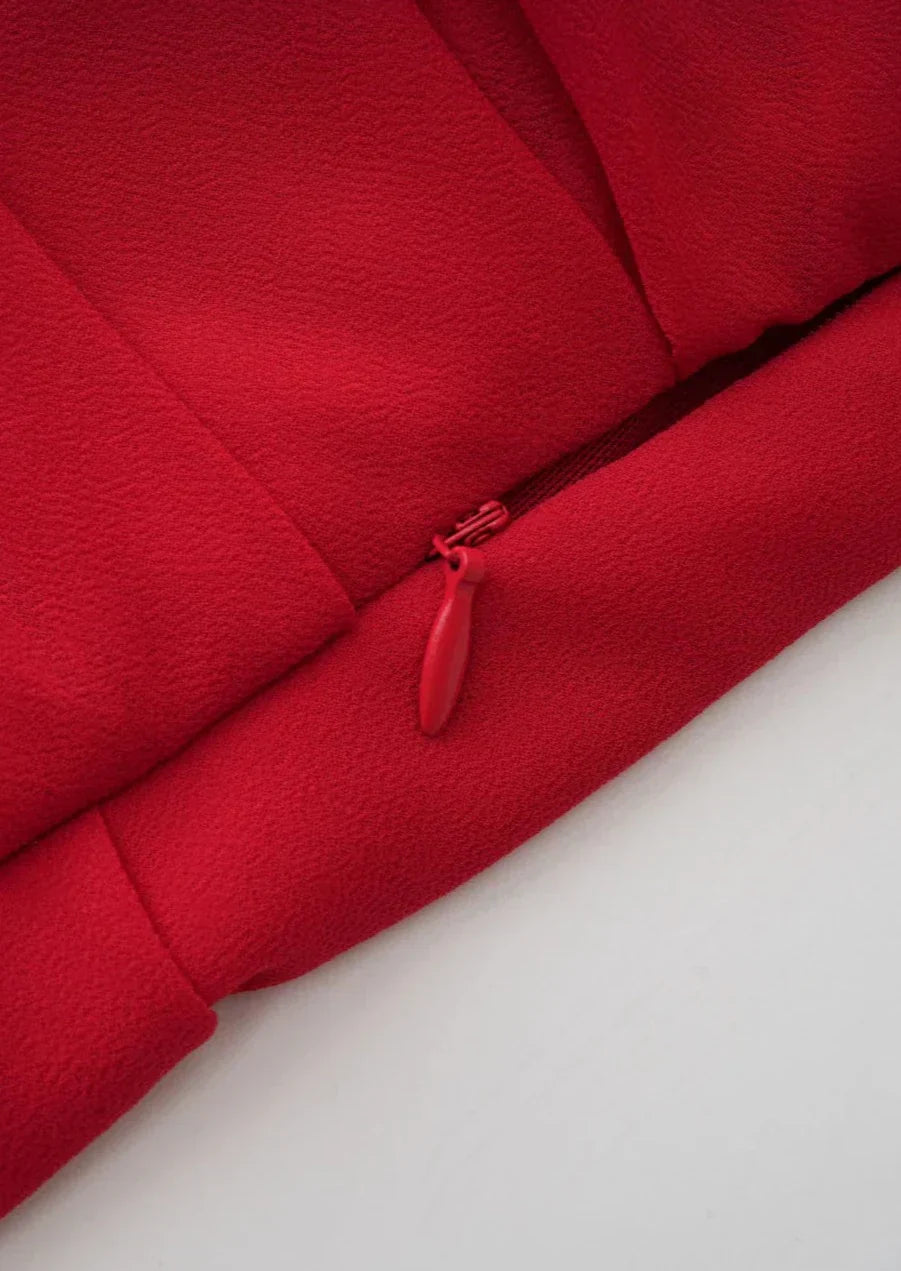 Kiri - Asymmetrical Pleated Mini Dress