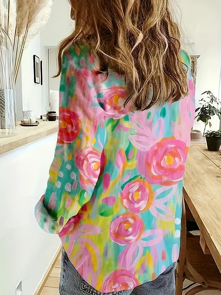 Elara | Vibrant Floral Blouse