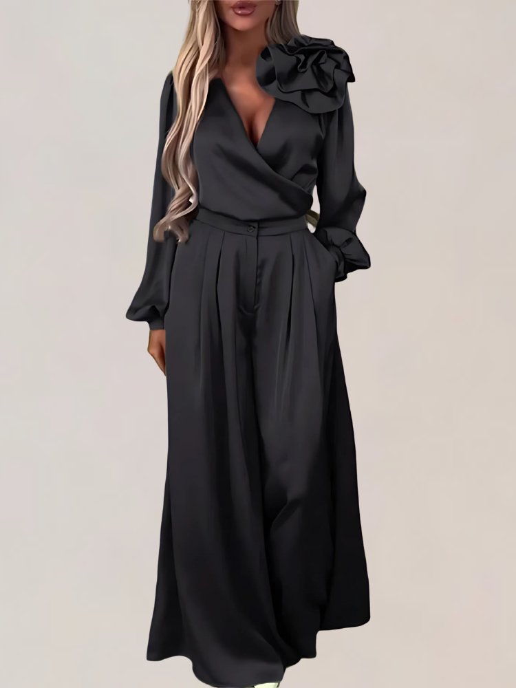 Ruby | Elegant Satin Two-Piece Set