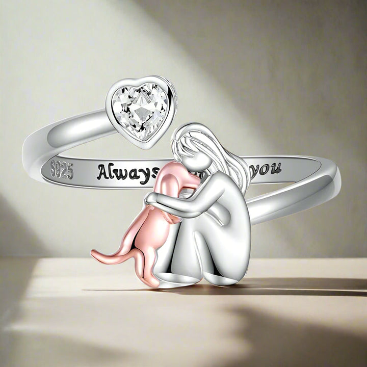 James & Claire | Dog Embrace Ring (Rose)
